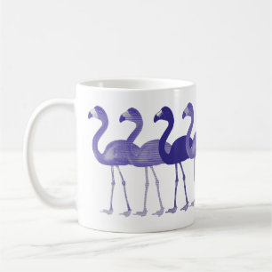Purple Flamingos Retro Vintage Coffee Mug