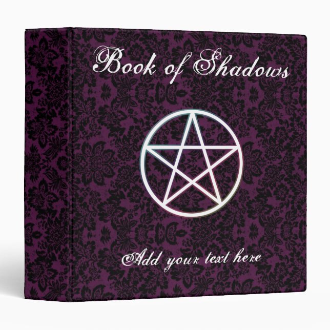 Purple fleur book of shadows binder (Front/Spine)