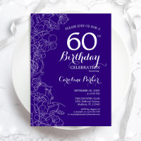 Purple Floral 60th Birthday Party