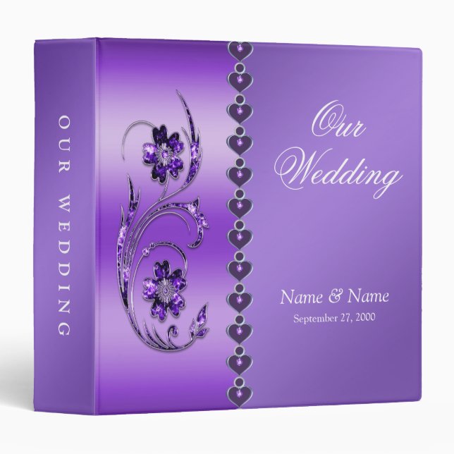 Purple Floral Album Binder (Front/Spine)