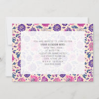 Purple Floral All Purpose Generic Party