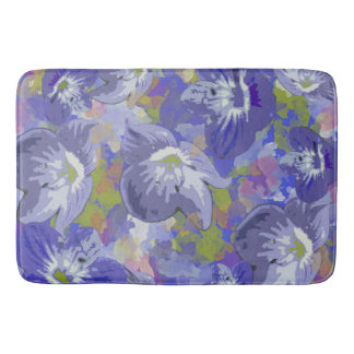 Purple Floral Bath Mat