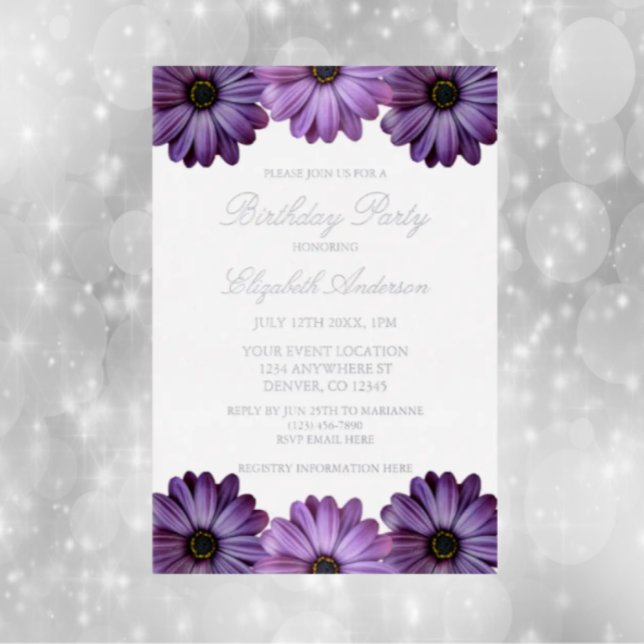 Purple Floral Birthday (Creator Uploaded)