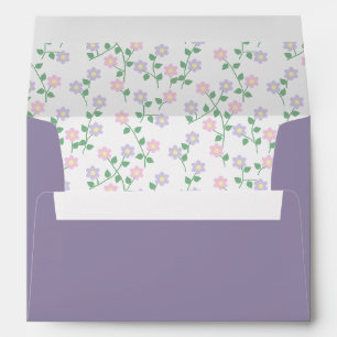 Purple Floral Birthday Envelope