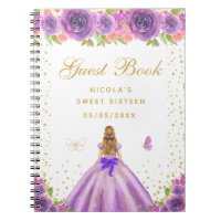 Purple Floral Blonde Hair Princess Sweet Sixteen