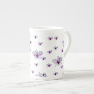 Purple Floral  Bone China Mug