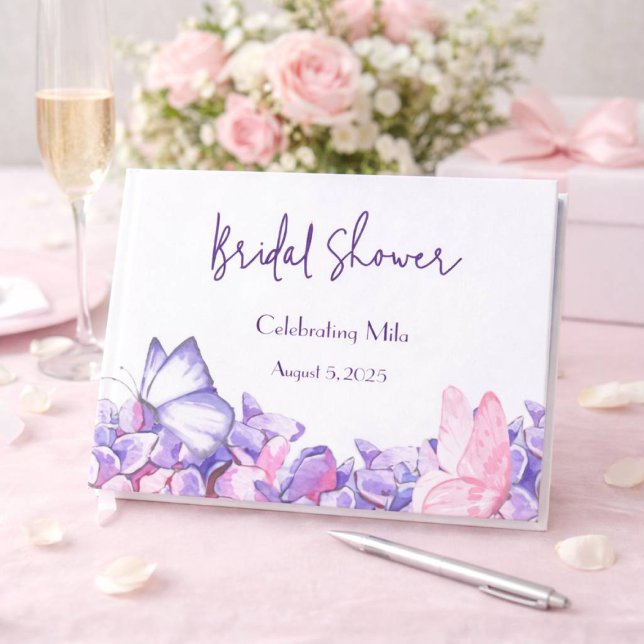 PURPLE FLORAL BOTANICAL GUESTBOOK (Creator Uploaded)