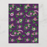 Purple Floral Bouquet Pattern