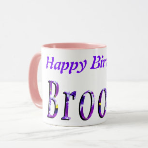 Purple Floral Brooke Name Logo, Mug