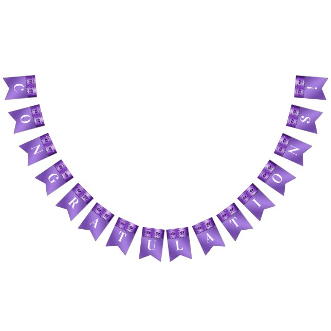Purple Floral Bunting Flag (All)