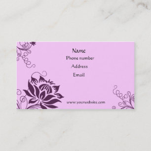 Purple Floral Business Card