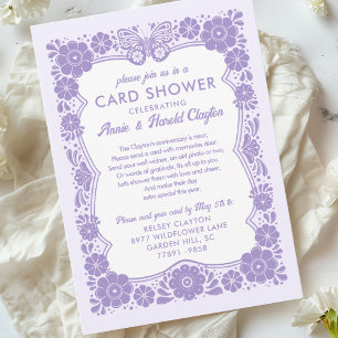 Purple Floral Card Shower by Mail Anniversary