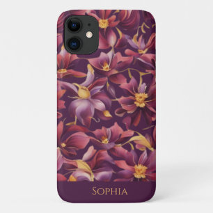 Purple Floral- iPhone 11 Case