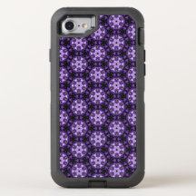 Purple Floral Circular Pattern