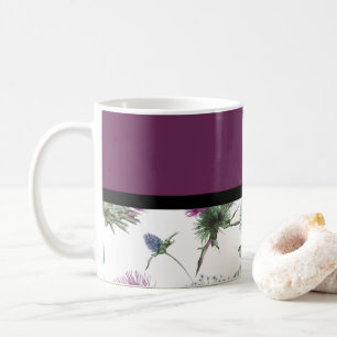 Purple Floral Coffee Mug
