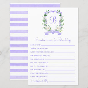 Purple Floral Crest Baby Predictions