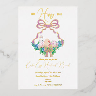 Purple Floral Crest Easter Basket Egg Hunt Brunch