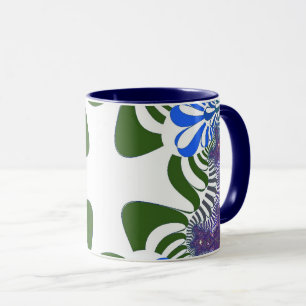 Purple Floral Cross Mug