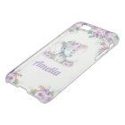 Purple Floral Cute Baby Elephant Jungle Animals