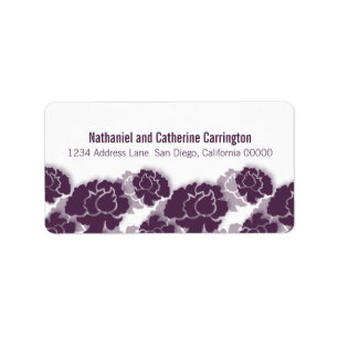 Purple Floral Decadence Address Labels