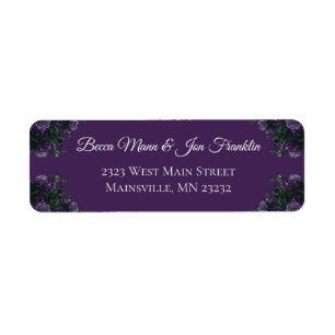 Purple Floral Élégant Mariage gothique