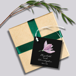 Purple Floral Elegant Thank You Favour Tags