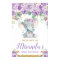 Purple Floral Elephant Baby Shower Welcome