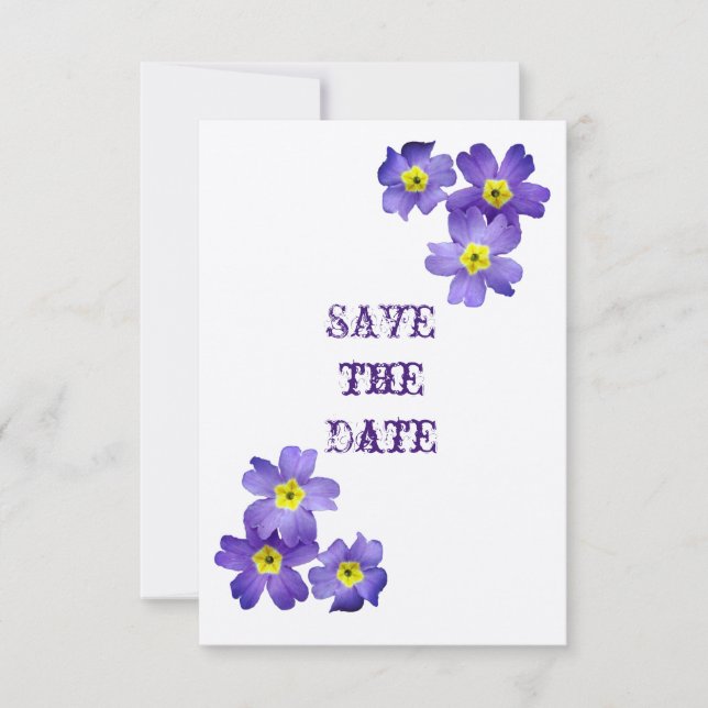 Purple Floral Enregistrer la carte Date (Devant)