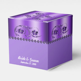 Purple Floral Favour Box