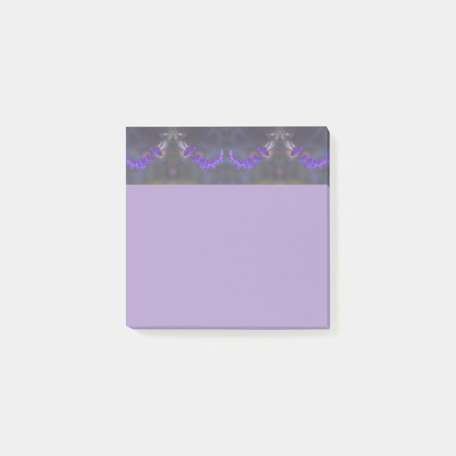 Purple Floral Garden Post-it Notes (Front)