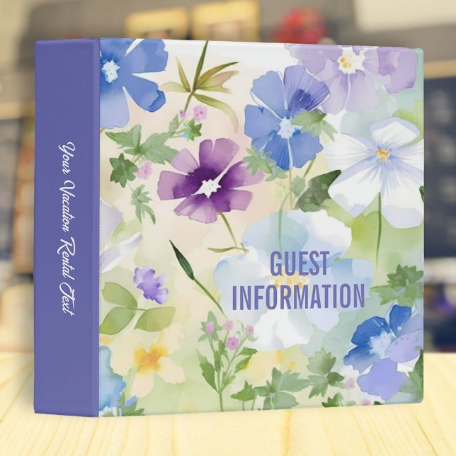 Purple Floral Garden Vacation Home Rental Binder (Creator Uploaded)