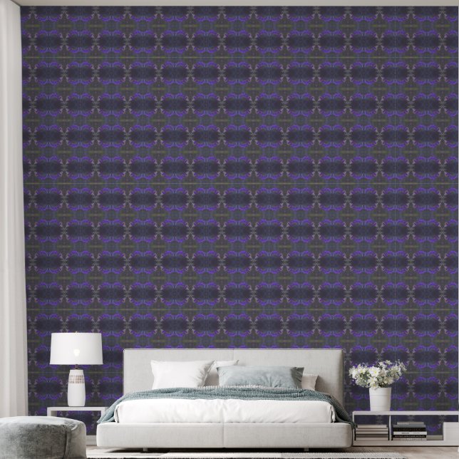 Purple Floral Garden Wallpaper (Bedroom)