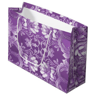 Purple Floral Gift Bag