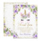 Purple Floral Gold Unicorn Birthday Thank You Card