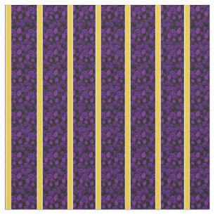 Purple floral-gold/white stripe -black/chose colou fabric