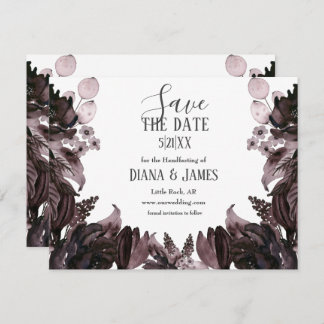 Purple Floral Gothic Boho Pagan Handfasting Save The Date