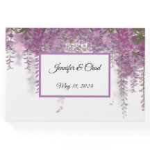 Purple Floral Guest Book