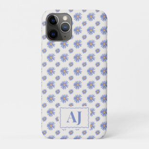 Purple Floral iPhone / iPad case with Initials