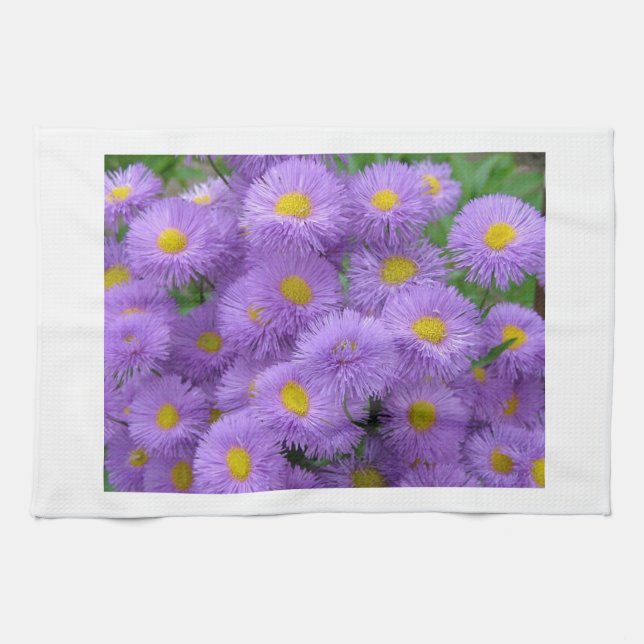 Purple Floral Kitchen Towel (Horizontal)