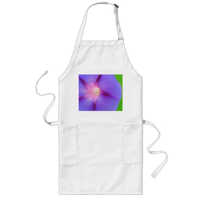 Purple Floral  Long Apron (Front)