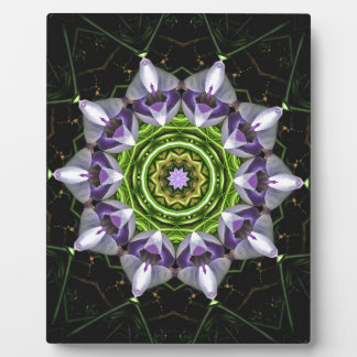 Purple Floral Mandala Kaleidoscope Art Plaque