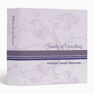 Purple Floral Memories Binder