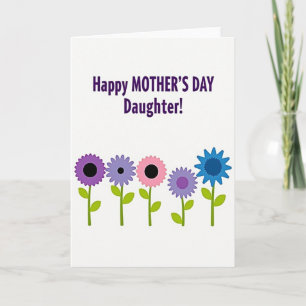 Purple Floral Mothers Day Card