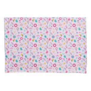 Purple Floral Pattern Cute Pastel Pillow Case