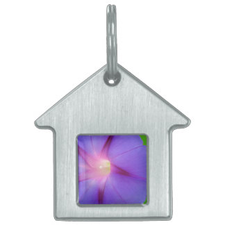 Purple Floral Pet ID Tag