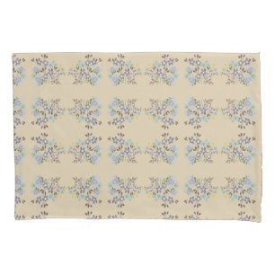 Purple Floral Pillow Case