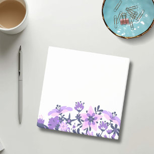 Purple Floral Post it Note