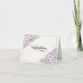 Purple Floral Promotion Card