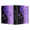 Purple Floral Scroll Teachers Class Planner Binder