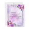 Purple Floral & Silver Will You Be My Bridesmaid